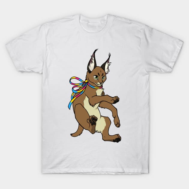 Pansexual Pride Caracal (Pan Floppa) T-Shirt by saltuurn